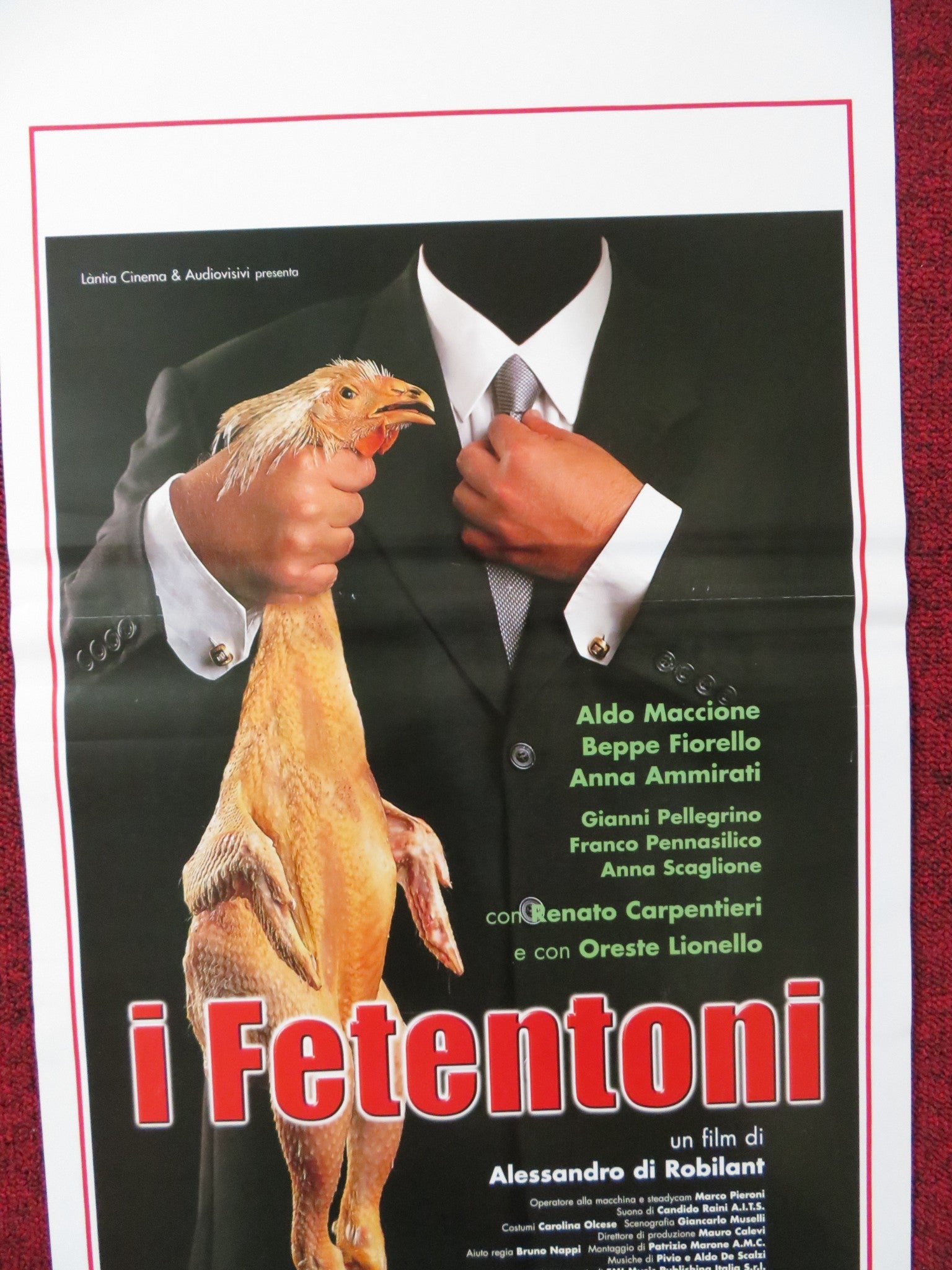 I FETENTONI ITALIAN LOCANDINA POSTER ALDO MACCIONE BEPPE FIORELLO 1999 Rendezvous Cinema Movie posters