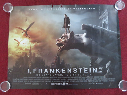 I, FRANKENSTEIN UK QUAD ROLLED POSTER AARON ECKHART BILL NIGHY 2014 Rendezvous Cinema Movie posters