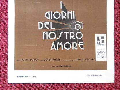 I GIORNI DEL NOSTRO AMORE - b ITALIAN LOCANDINA POSTER MARTA VANCUROVA 1977 Rendezvous Cinema Movie posters