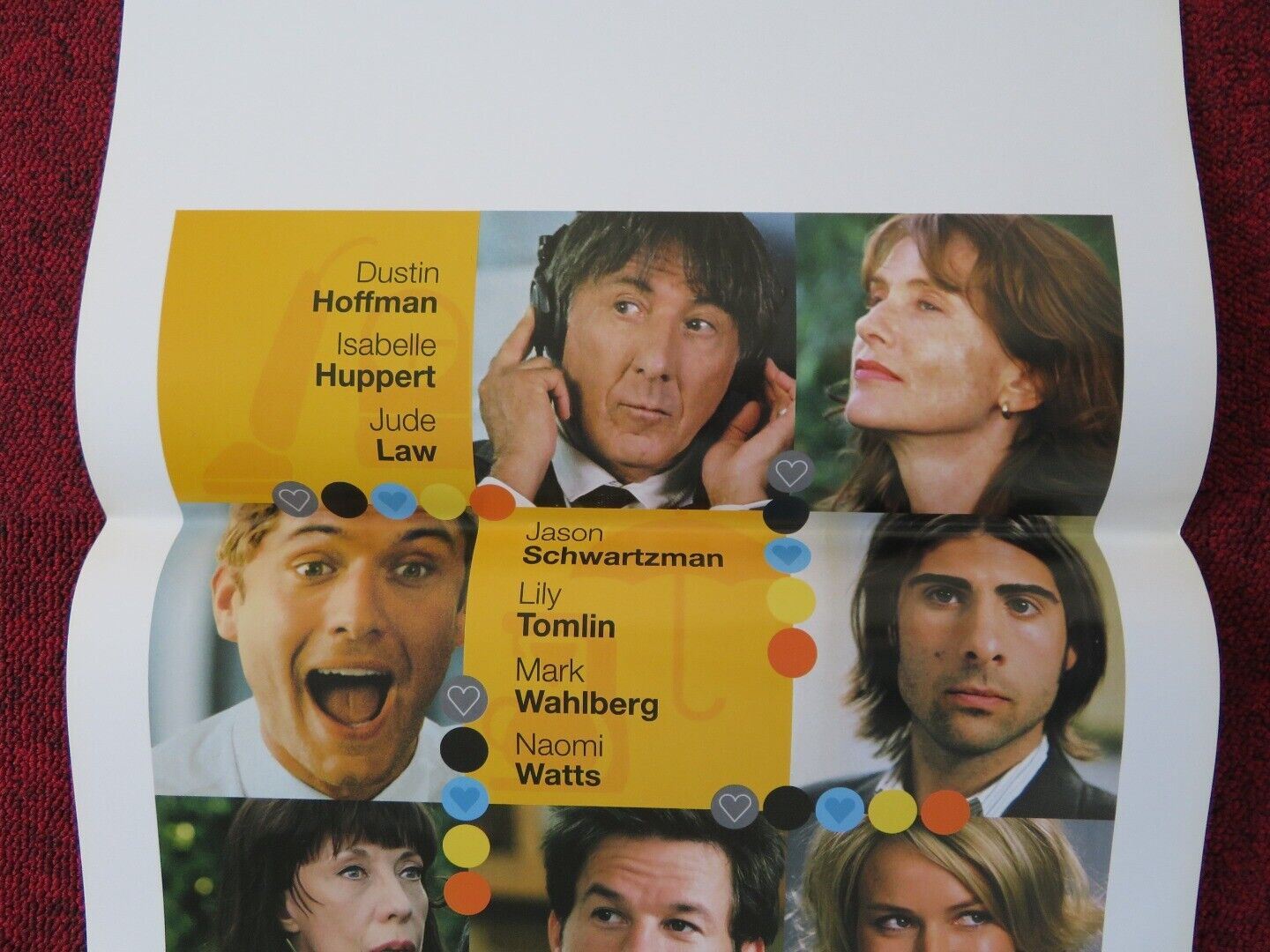 I HEART HUCKABEES ITALIAN LOCANDINA (27.5"x13") POSTER D HOFFMAN J LAW 2004 Movie posters