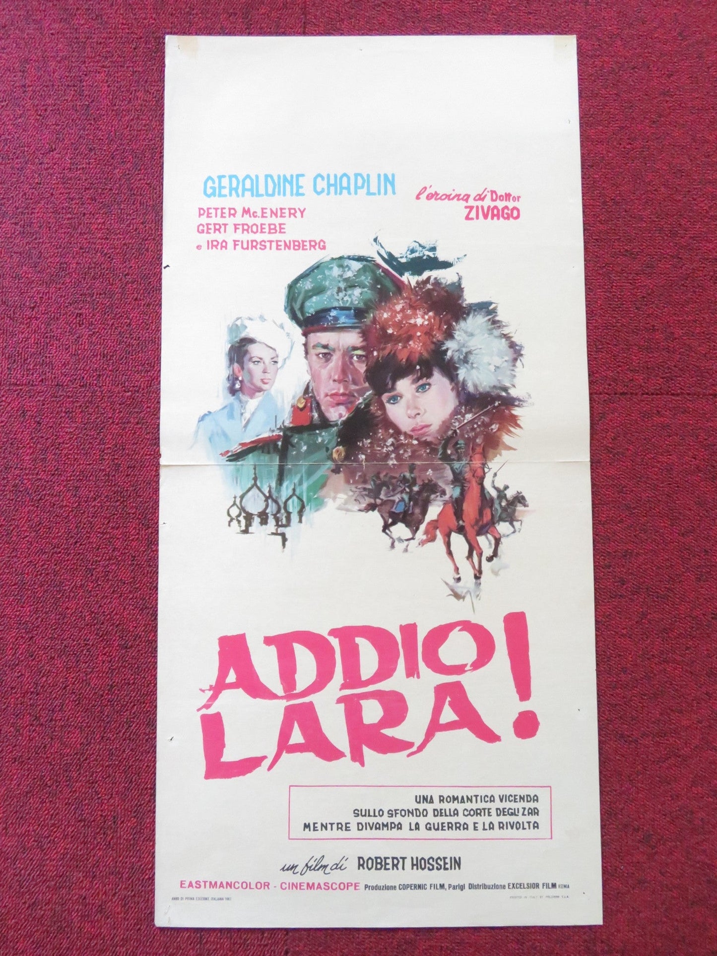 I KILLED RASPUTIN ITALIAN LOCANDINA POSTER GERT FROBE GERALDINE CHAPLIN 1967 Rendezvous Cinema Movie posters