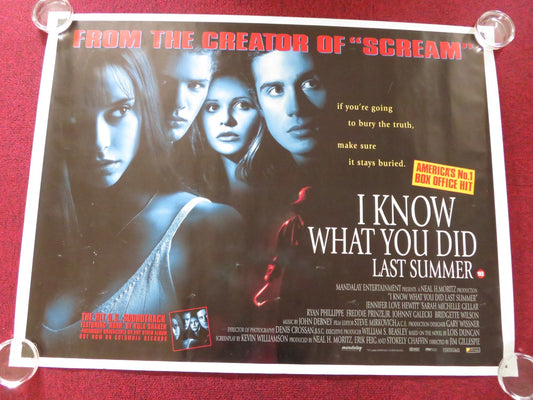 I KNOW WHAT YOU DID LAST SUMMER UK QUAD ROLLED POSTER SARAH MICHELLE GELLAR 1997 Rendezvous Cinema Movie posters
