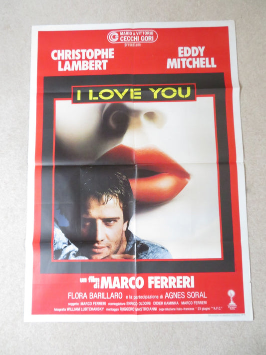 I LOVE YOU ITALIAN 2 FOGLIO POSTER CHRISTOPHER LAMBERT EDDY MITCHELL 1986 Rendezvous Cinema Movie posters