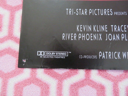 I LOVE YOU TO DEATH 1990 UK ORIGINAL QUAD POSTER KEVIN KLINE RIVER PHOENIX KEANU Movie posters