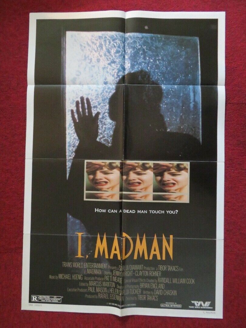 I, MADMAN FOLDED US ONE SHEET POSTER JENNY WRIGHT CLAYTON ROHNER 1989 - Rendezvous Cinema