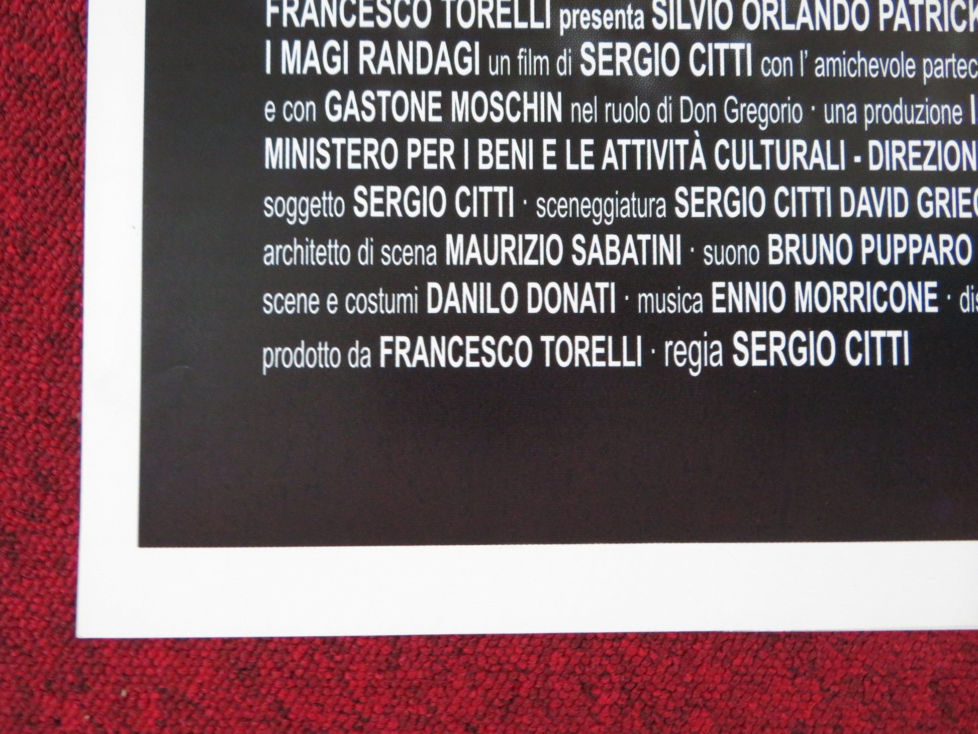 I MAGI RANDAGI ITALIAN FOGLIO POSTER ROLF ZACHER SILVIO ORLANDO 1996 Rendezvous Cinema Movie posters