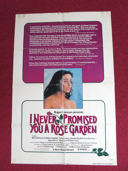I NEVER PROMISED YOU A ROSE GARDEN FOLDED US ONE SHEET POSTER K. QUINLAN 1977 Rendezvous Cinema Movie posters