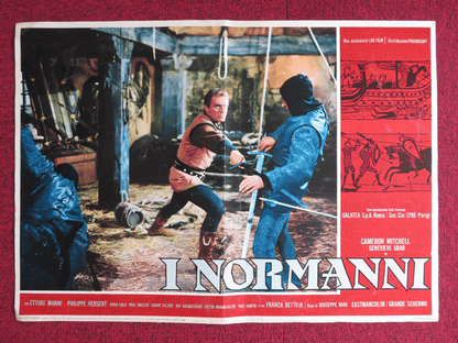 I NORMANNI ITALIAN FOTOBUSTA POSTER NICK CRAVAT BURT LANCASTER 1962 Rendezvous Cinema Movie posters