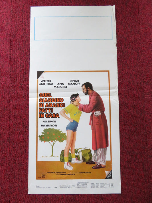 I OUGHT TO BE IN PICTURES ITALIAN LOCANDINA POSTER WALTER MATTHAU 1982 Rendezvous Cinema Movie posters
