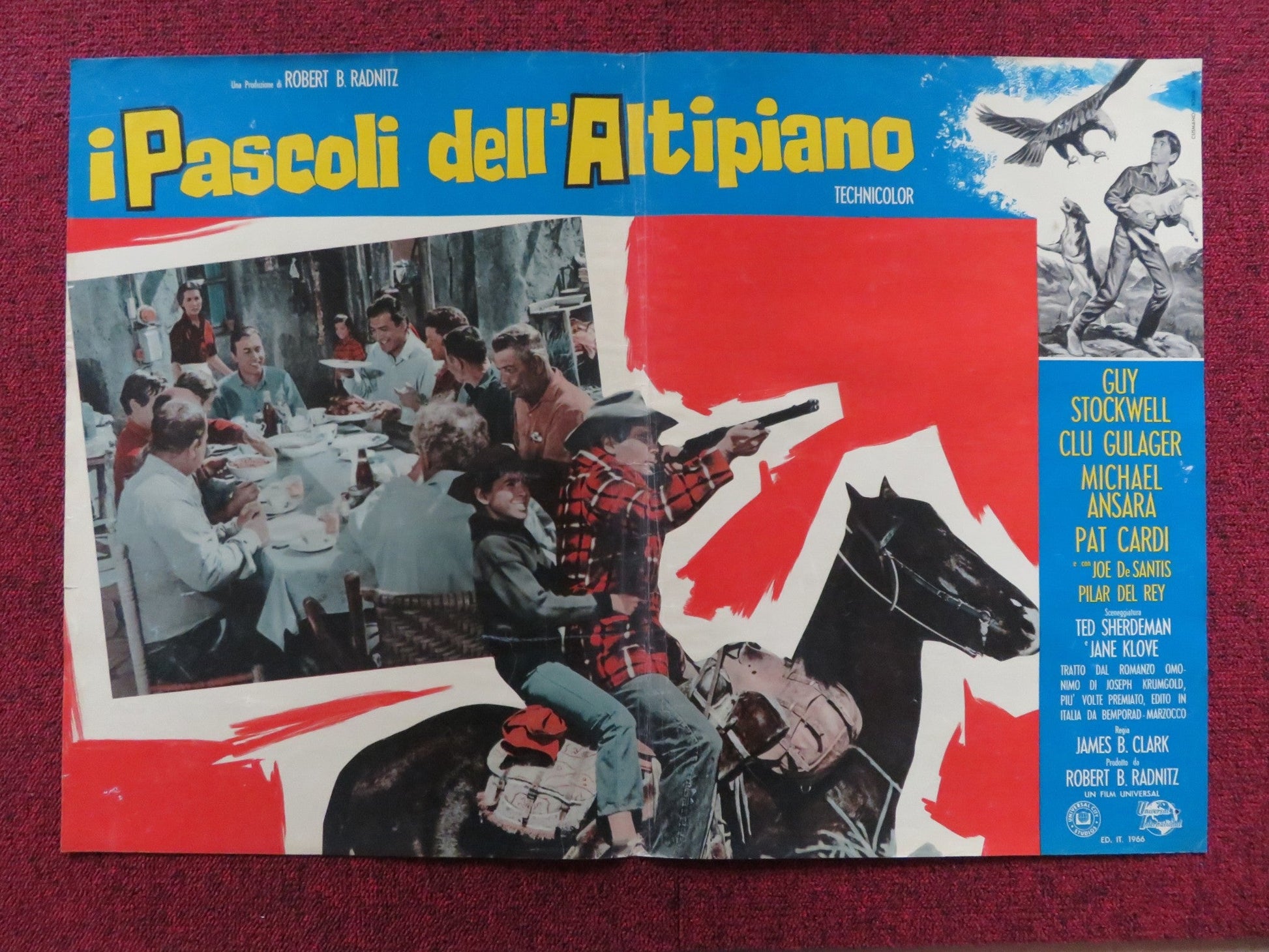 I PASCOLI DELL'ALTIPIANO - B ITALIAN FOTOBUSTA POSTER CARDI GUY STOCKWELL 1966 Rendezvous Cinema Movie posters