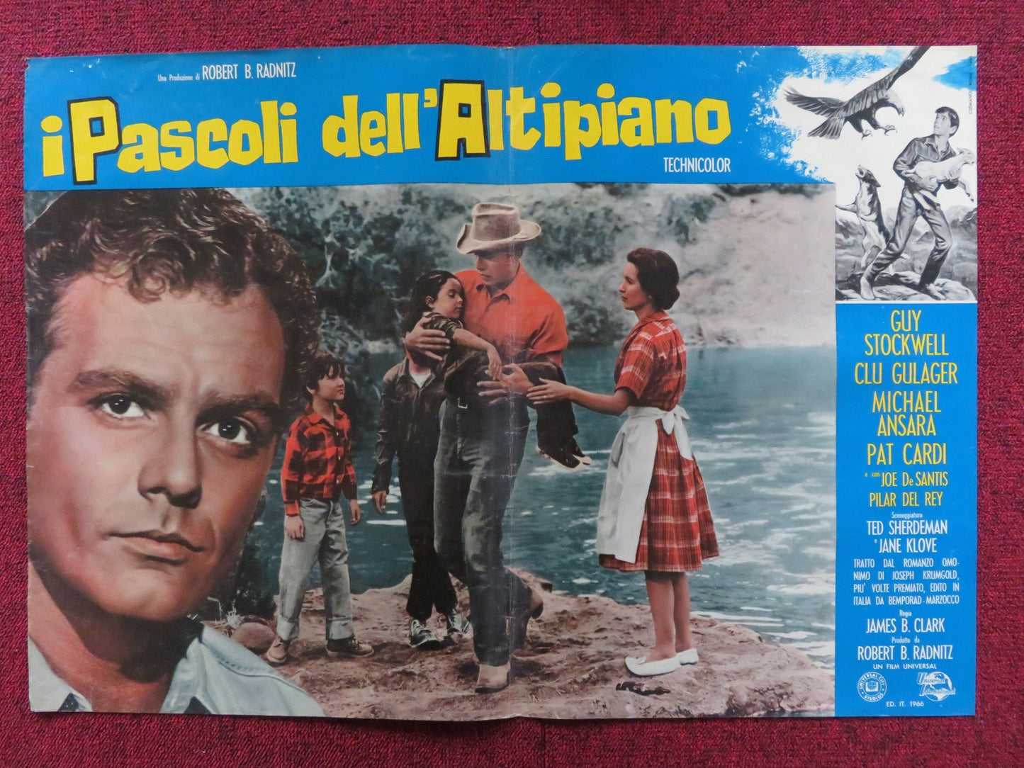 I PASCOLI DELL'ALTIPIANO - D ITALIAN FOTOBUSTA POSTER CARDI GUY STOCKWELL 1966 Rendezvous Cinema Movie posters
