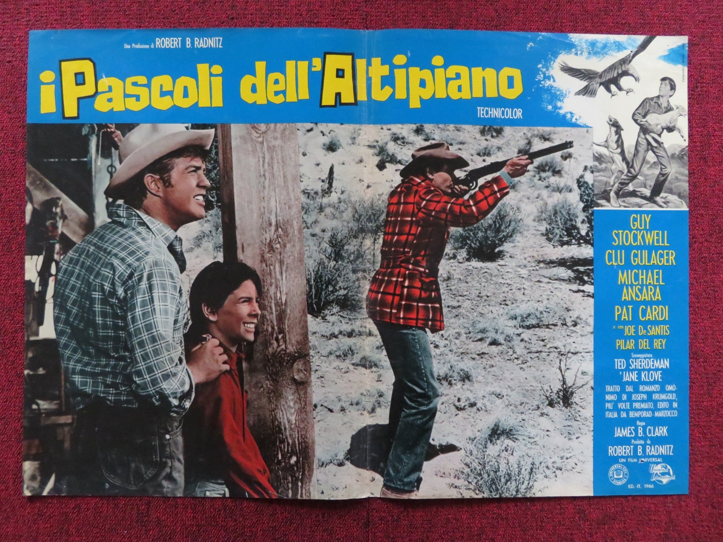 I PASCOLI DELL'ALTIPIANO - F ITALIAN FOTOBUSTA POSTER CARDI GUY STOCKWELL 1966 Rendezvous Cinema Movie posters