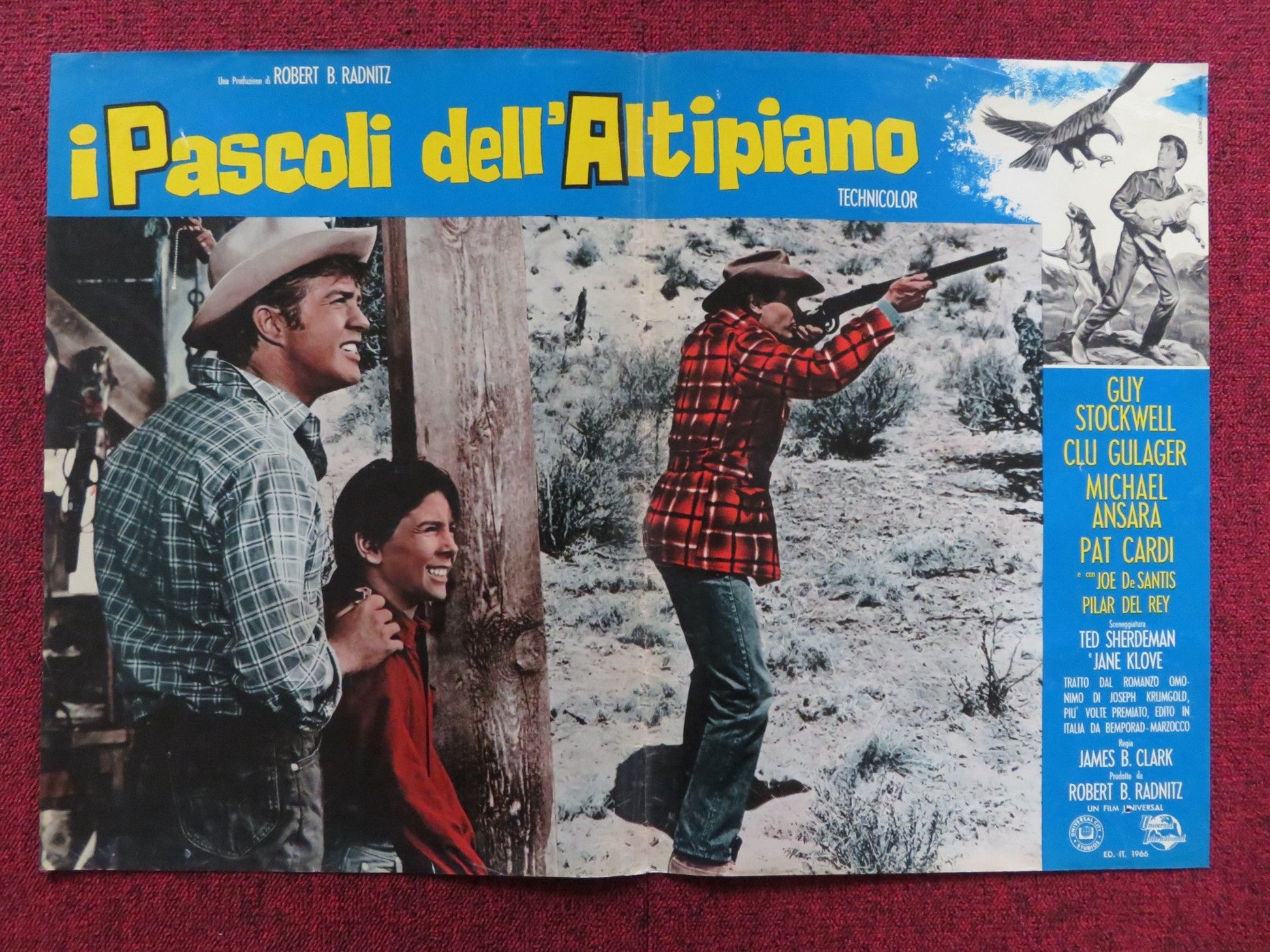 I PASCOLI DELL'ALTIPIANO - F ITALIAN FOTOBUSTA POSTER CARDI GUY STOCKWELL 1966 Rendezvous Cinema Movie posters