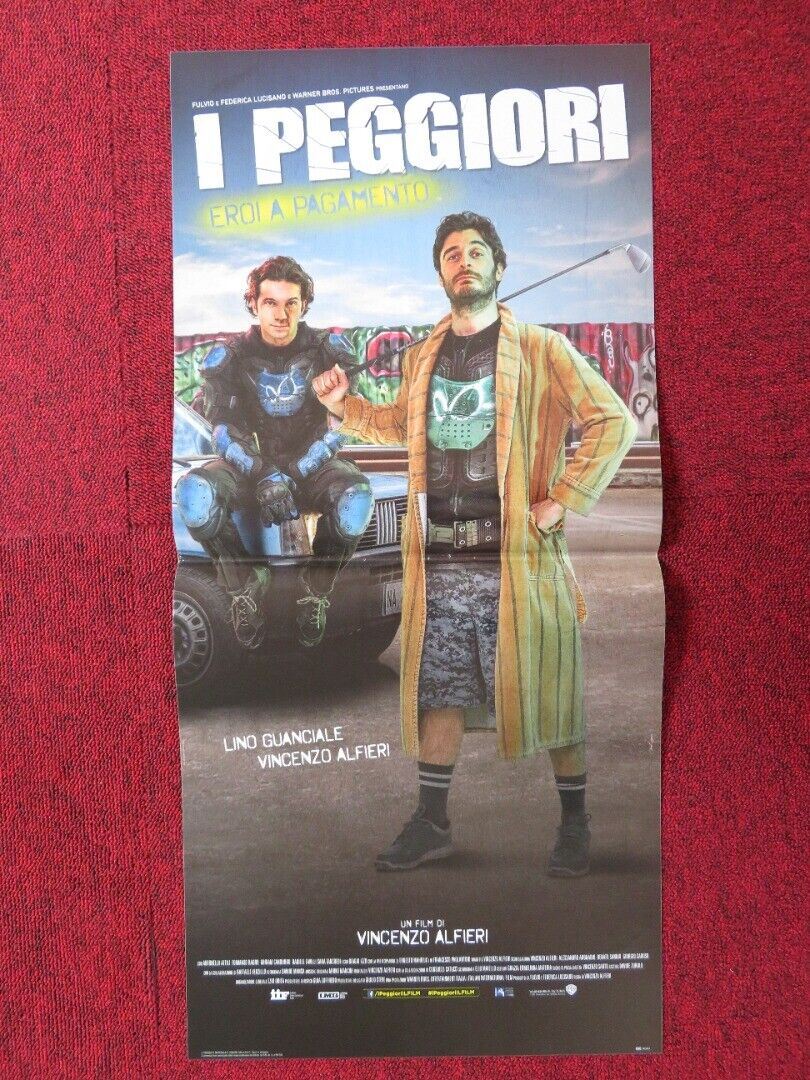 I PEGGIORI ITALIAN LOCANDINA (26.5"x12.5") POSTER VINCENZO ALFIERI 2017 Movie posters