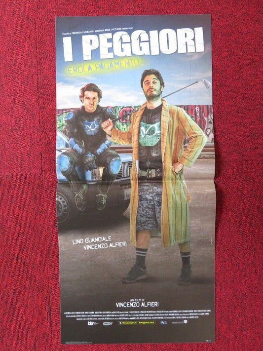 I PEGGIORI ITALIAN LOCANDINA (26.5"x12.5") POSTER VINCENZO ALFIERI 2017 Movie posters