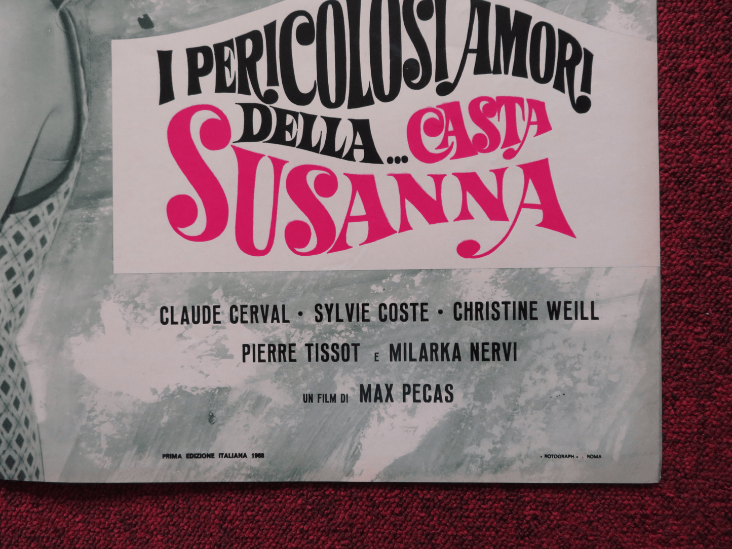 I PERICOLOSI AMORI DELLA...CASTA - G SUSANNA ITALIAN FOTOBUSTA POSTER C.CERVAL 67 Rendezvous Cinema Movie posters