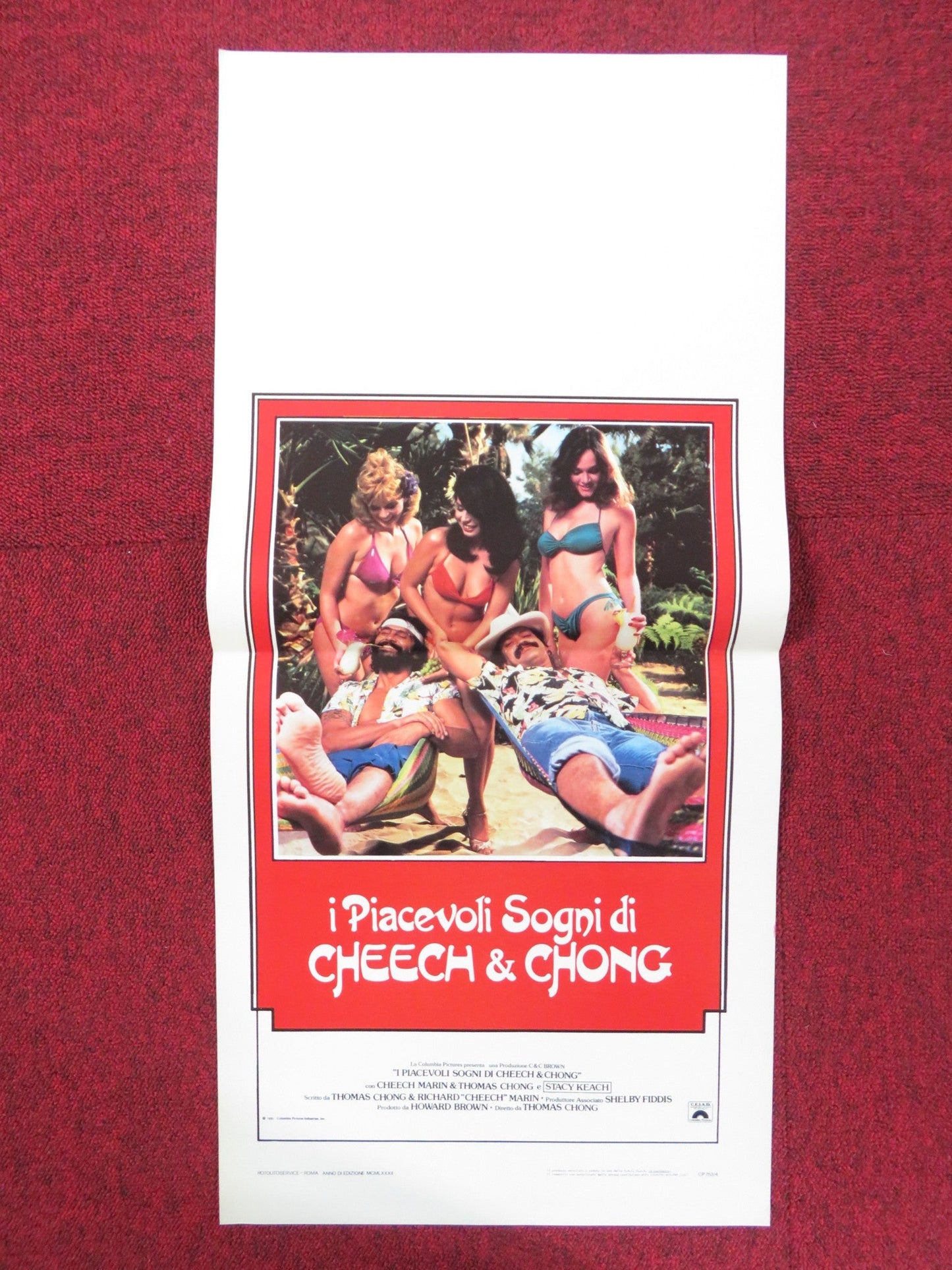 I PIACEVOLI SOGNI DI CHEECH & CHONG - B ITALIAN LOCANDINA POSTER C. MARIN 1982 Rendezvous Cinema Movie posters