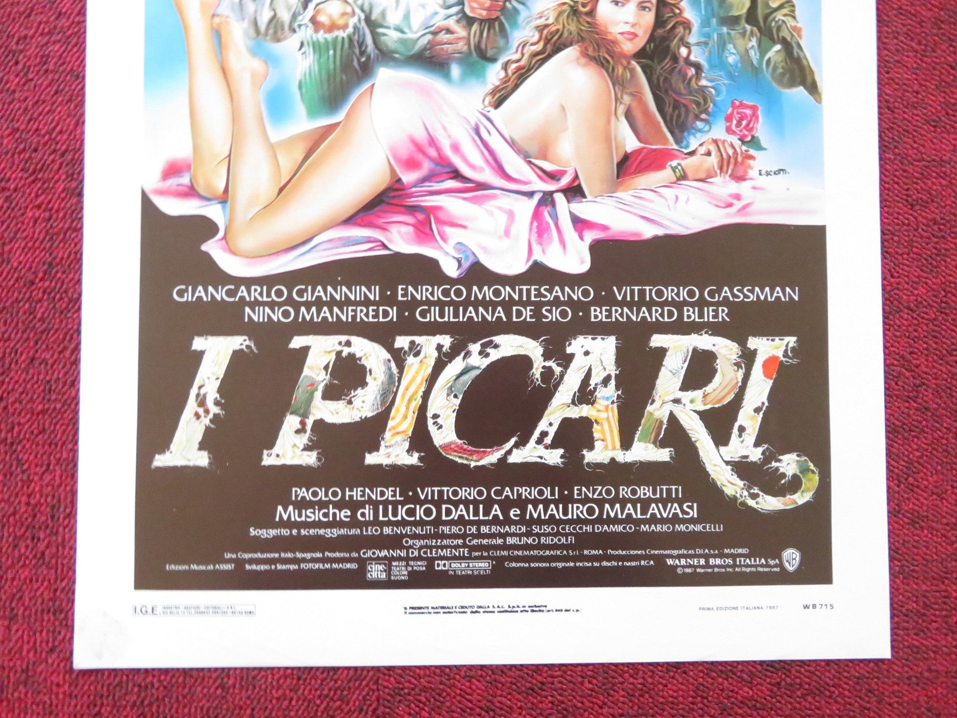I PICARI ITALIAN LOCANDINA POSTER VITTORIO GASSMAN NINO MANFREDI 1987 Rendezvous Cinema Movie posters
