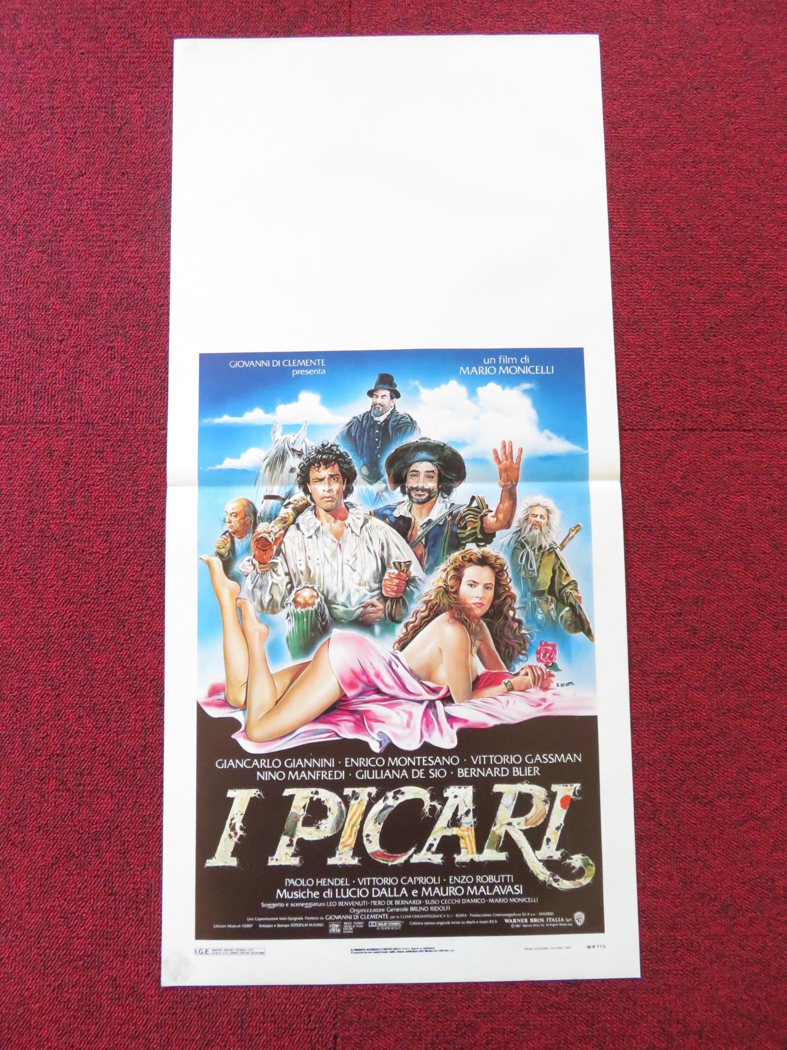 I PICARI ITALIAN LOCANDINA POSTER VITTORIO GASSMAN NINO MANFREDI 1987 Rendezvous Cinema Movie posters
