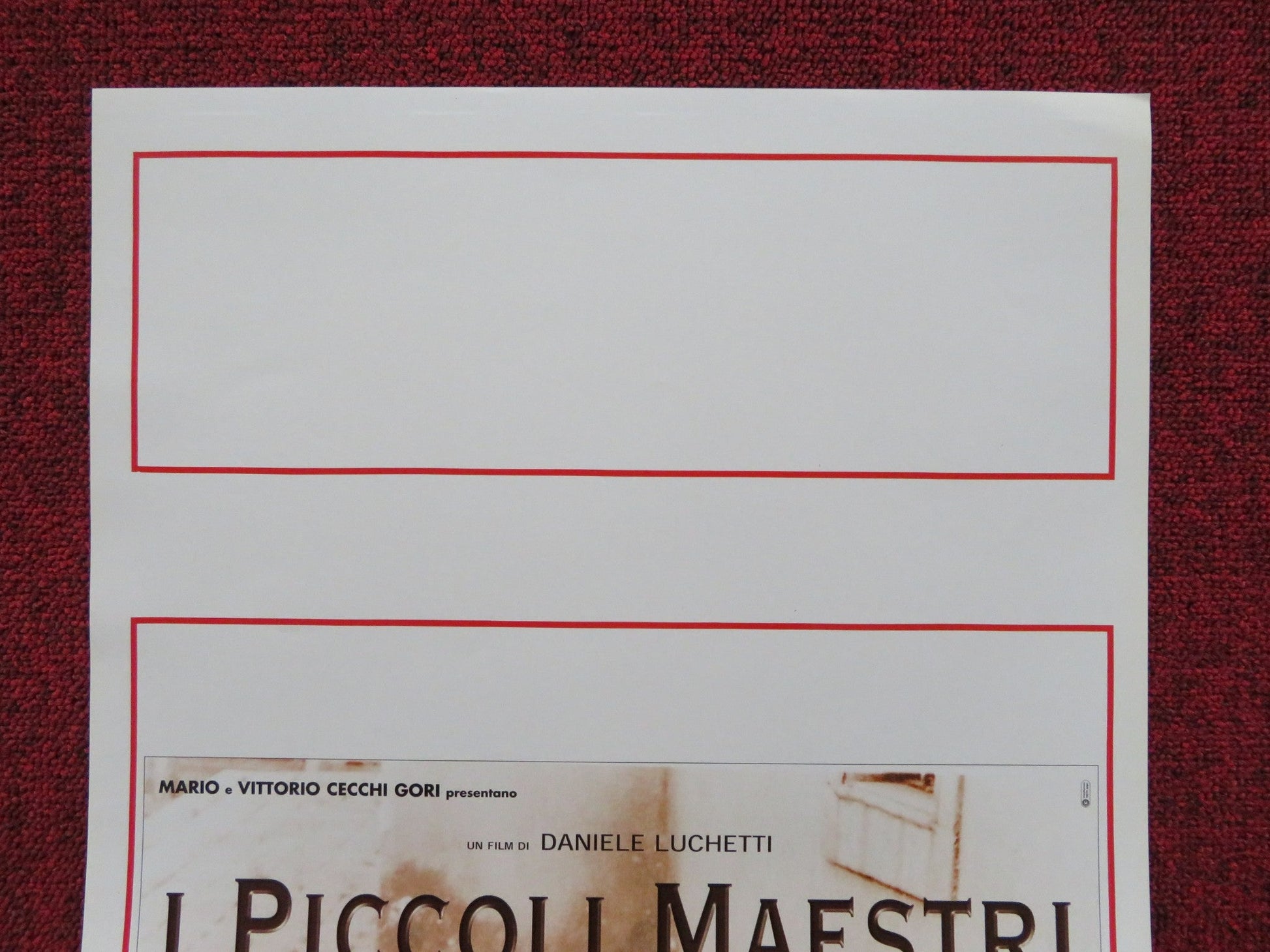 I PICCOLI MAESTRI ITALIAN LOCANDINA POSTER STEFANO ACCORSI STEFANIA MONTORSI '98 Rendezvous Cinema Movie posters