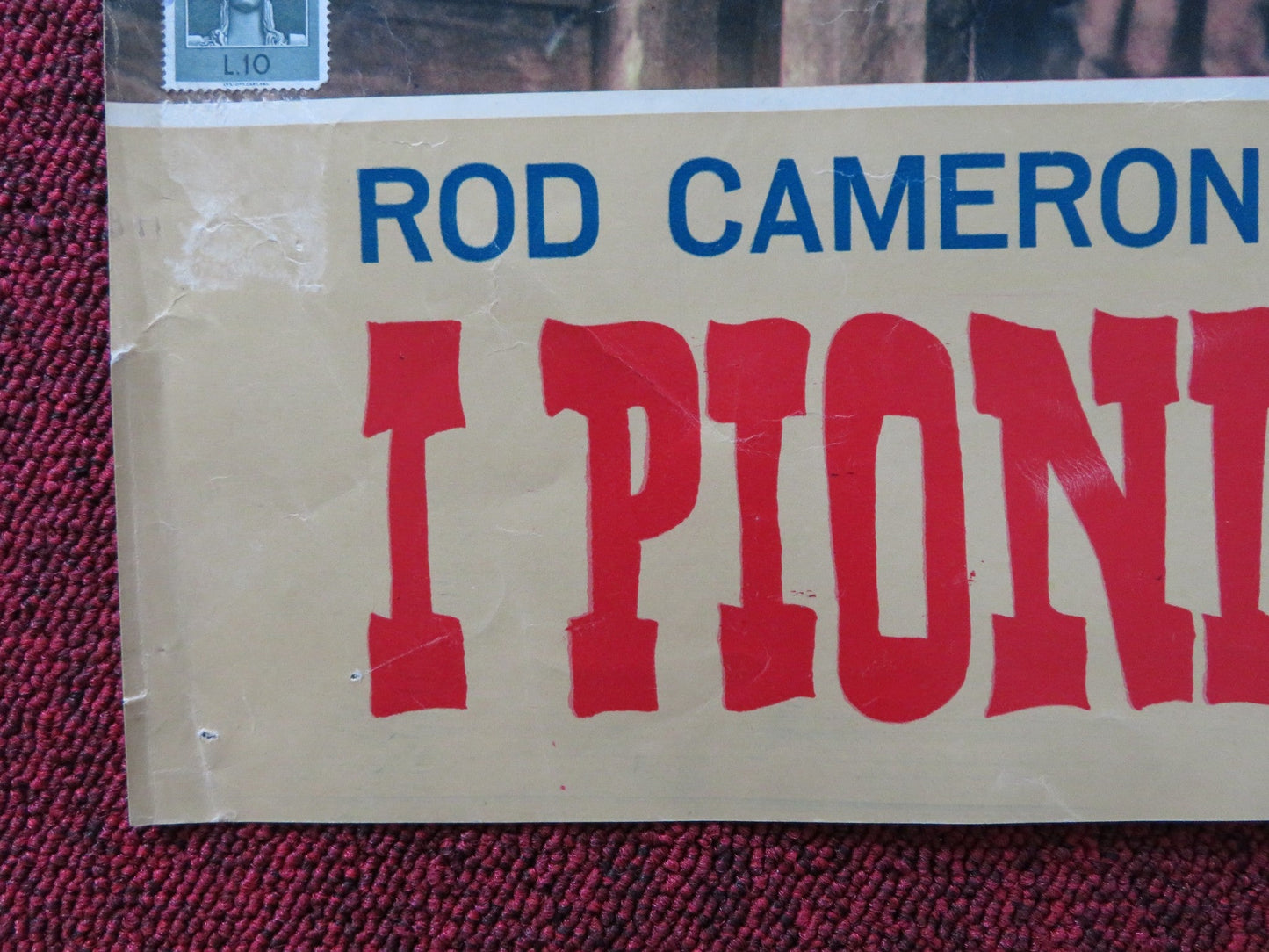 I PIONIERI DELLA CALIFORNIA - A ITALIAN FOTOBUSTA POSTER ROD CAMERON J. DRU 1954 Rendezvous Cinema Movie posters