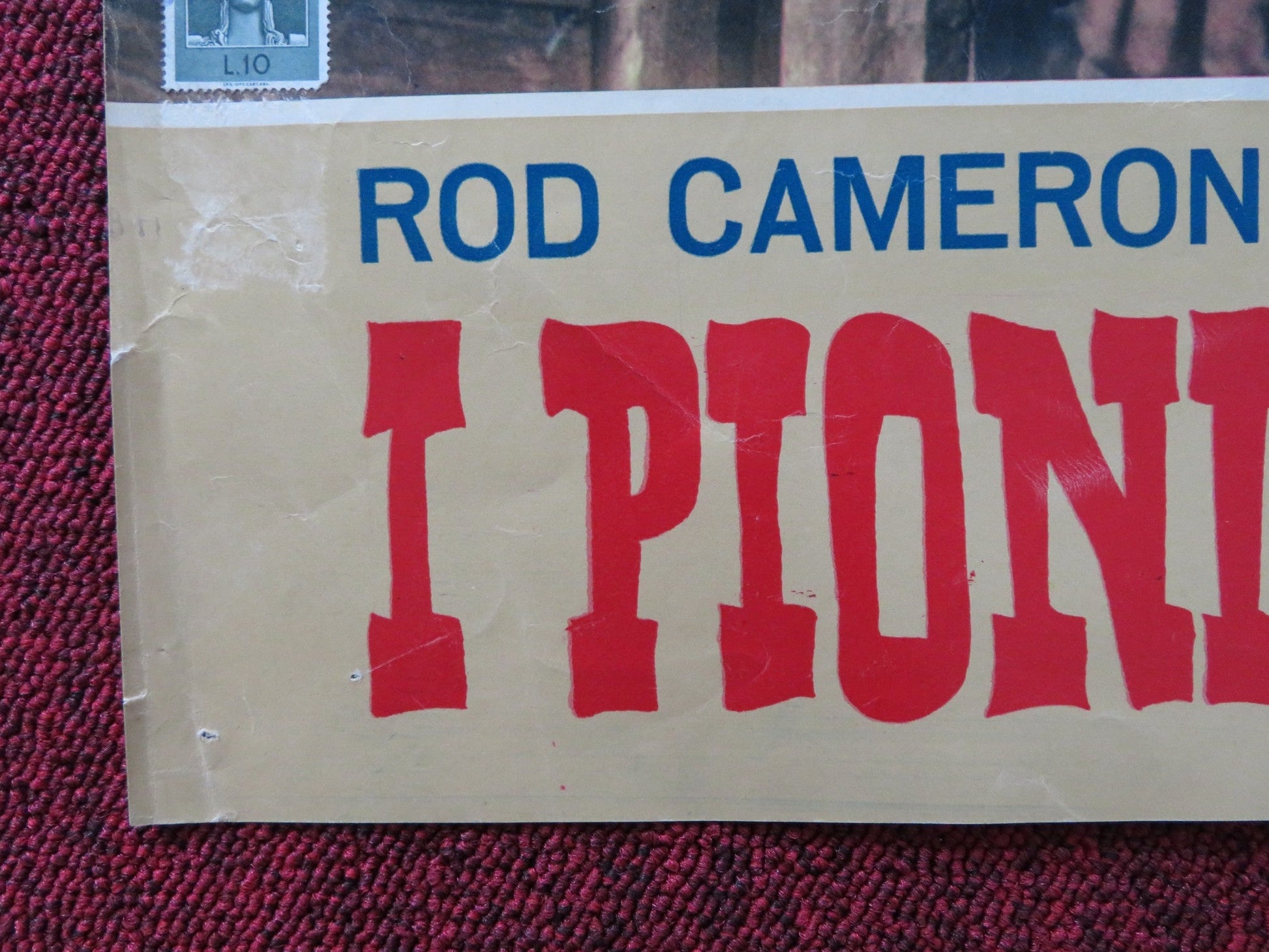 I PIONIERI DELLA CALIFORNIA - A ITALIAN FOTOBUSTA POSTER ROD CAMERON J. DRU 1954 Rendezvous Cinema Movie posters