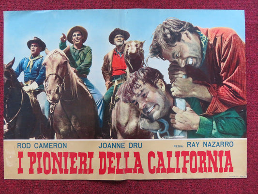 I PIONIERI DELLA CALIFORNIA - B ITALIAN FOTOBUSTA POSTER ROD CAMERON J. DRU 1954 Rendezvous Cinema Movie posters