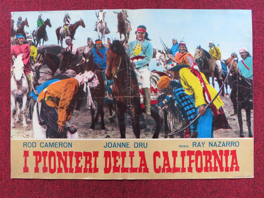 I PIONIERI DELLA CALIFORNIA - E ITALIAN FOTOBUSTA POSTER ROD CAMERON J. DRU 1954 Rendezvous Cinema Movie posters