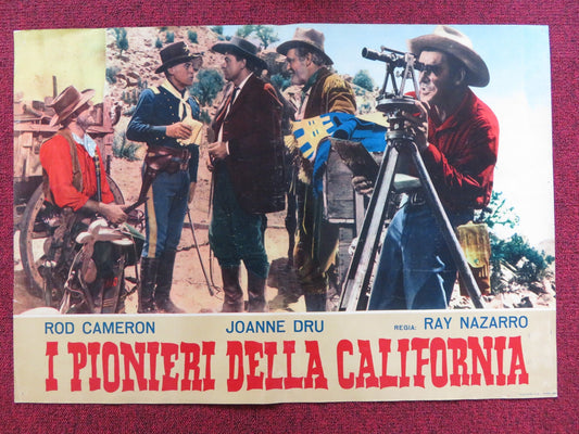 I PIONIERI DELLA CALIFORNIA - F ITALIAN FOTOBUSTA POSTER ROD CAMERON J. DRU 1954 Rendezvous Cinema Movie posters