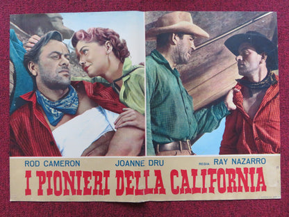 I PIONIERI DELLA CALIFORNIA - G ITALIAN FOTOBUSTA POSTER ROD CAMERON J. DRU 1954 Rendezvous Cinema Movie posters