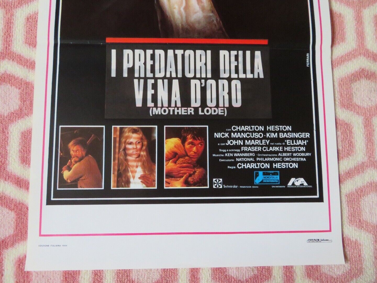 I PREDATORI DELLA VENA D'ORO ITALIAN LOCANDINA (28.5"x13") POSTER K BASINGER '84 - Rendezvous Cinema