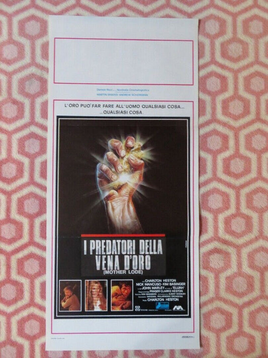I PREDATORI DELLA VENA D'ORO ITALIAN LOCANDINA (28.5"x13") POSTER K BASINGER '84 - Rendezvous Cinema