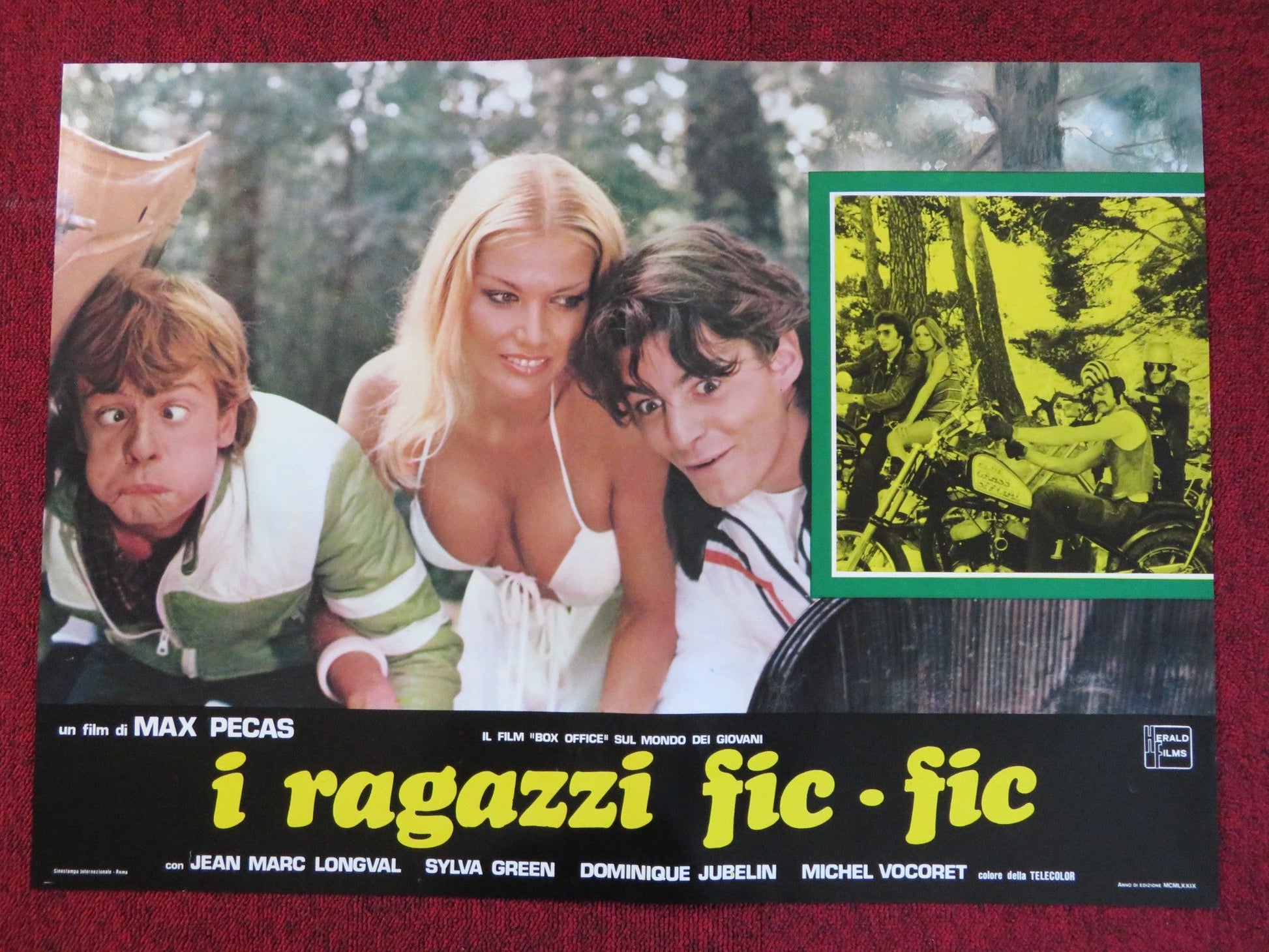 I RAGAZZI FIC FIC - A ITALIAN FOTOBUSTA POSTER JEAN MARC LONGVAL SYLVA GREEN 1979 Rendezvous Cinema Movie posters