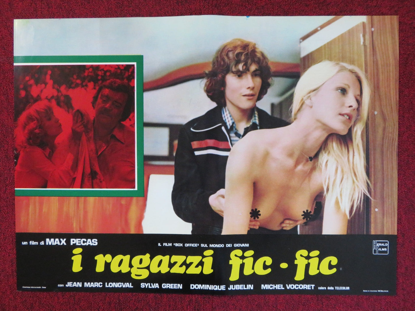 I RAGAZZI FIC FIC - B ITALIAN FOTOBUSTA POSTER JEAN MARC LONGVAL SYLVA GREEN 1979 Rendezvous Cinema Movie posters