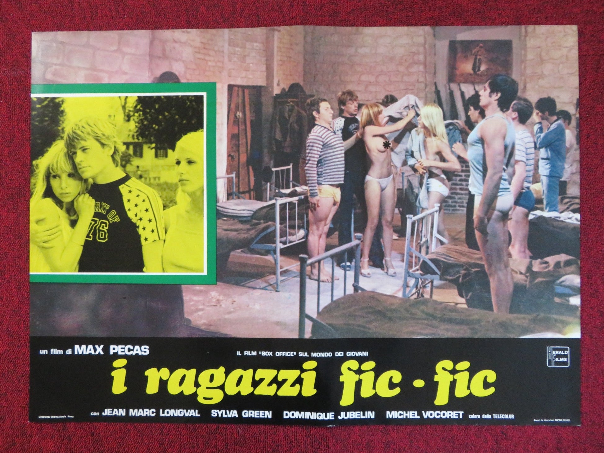 I RAGAZZI FIC FIC - C ITALIAN FOTOBUSTA POSTER JEAN MARC LONGVAL SYLVA GREEN 1979 Rendezvous Cinema Movie posters
