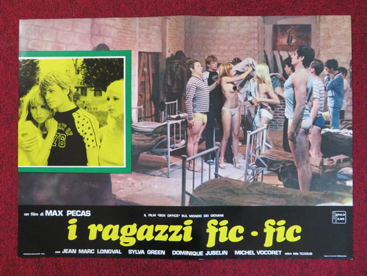 I RAGAZZI FIC FIC - C ITALIAN FOTOBUSTA POSTER JEAN MARC LONGVAL SYLVA GREEN 1979 Rendezvous Cinema Movie posters