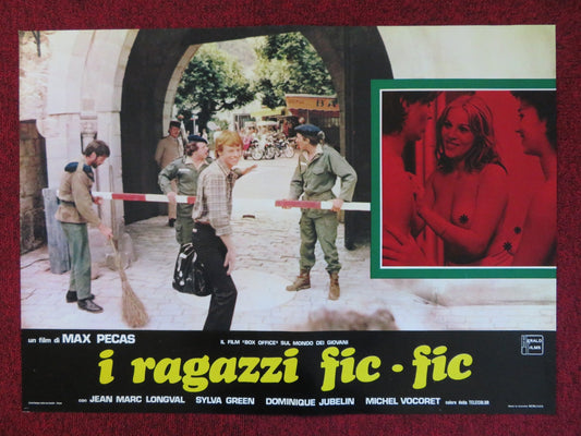 I RAGAZZI FIC FIC - F ITALIAN FOTOBUSTA POSTER JEAN MARC LONGVAL SYLVA GREEN 1979 Rendezvous Cinema Movie posters