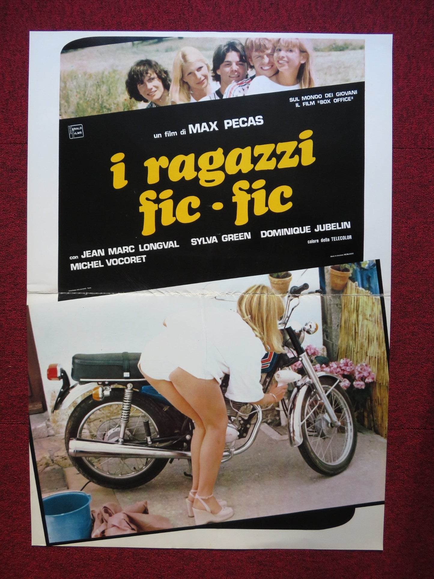 I RAGAZZI FIC FIC ITALIAN FOTOBUSTA POSTER JEAN MARC LONGVAL SYLVA GREEN 1977 Rendezvous Cinema Movie posters