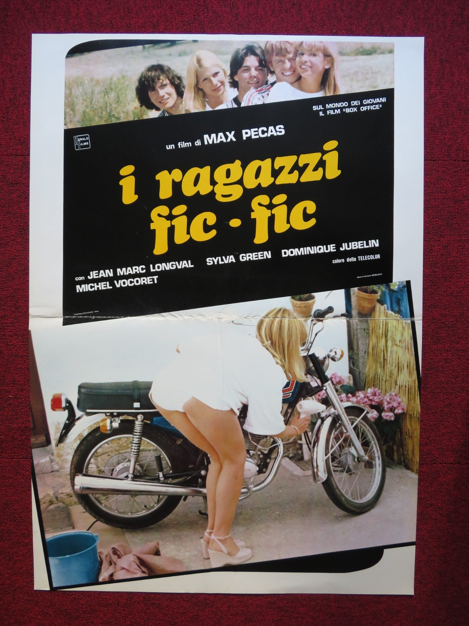 I RAGAZZI FIC FIC ITALIAN FOTOBUSTA POSTER JEAN MARC LONGVAL SYLVA GREEN 1977 Rendezvous Cinema Movie posters