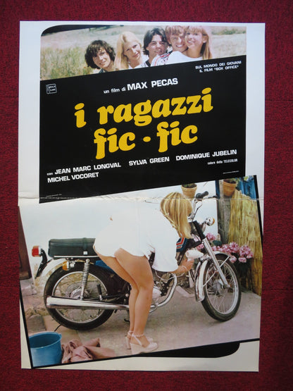 I RAGAZZI FIC FIC ITALIAN FOTOBUSTA POSTER JEAN MARC LONGVAL SYLVA GREEN 1977 Rendezvous Cinema Movie posters
