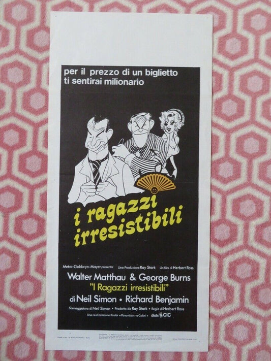 I RAGAZZI IRRESISTIBILI ITALIAN LOCANDINA (27.5"x13.5") POSTER W MATTHAU 1976 Movie posters