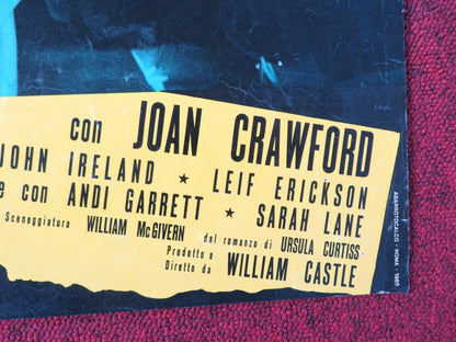 I SAW WHAT YOU DID - C ITALIAN FOTOBUSTA POSTER JOAN CRAWFORD JOHN IRELAND 1965 Rendezvous Cinema Movie posters
