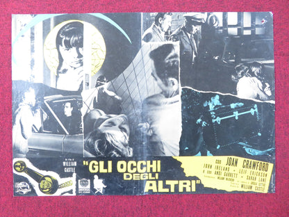 I SAW WHAT YOU DID - H ITALIAN FOTOBUSTA POSTER JOAN CRAWFORD JOHN IRELAND 1965 Rendezvous Cinema Movie posters