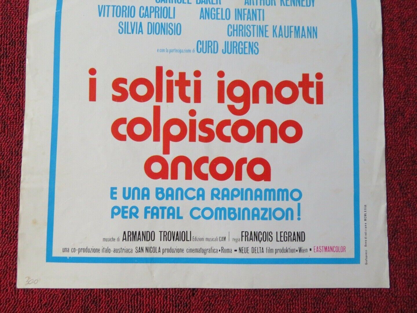 I SOLITI IGNOTI COLPISCONO ANCORA ITALIAN LOCANDINA (27.5"x13.5") POSTER 1976 - Rendezvous Cinema