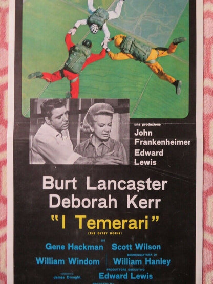 I TEMERARI/ THE GYPSY MOTHS ITALIAN LOCANDINA (27.5"x13") POSTER 1969 Movie posters