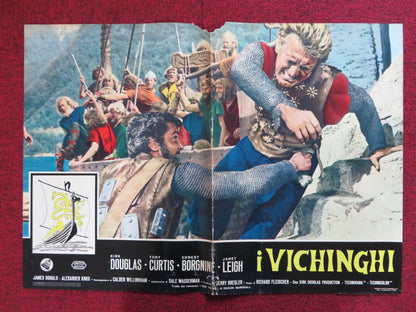 I VICHINGHI ITALIAN FOTOBUSTA POSTER KIRK DOUGLAS TONY CURTIS 1958 Rendezvous Cinema Movie posters