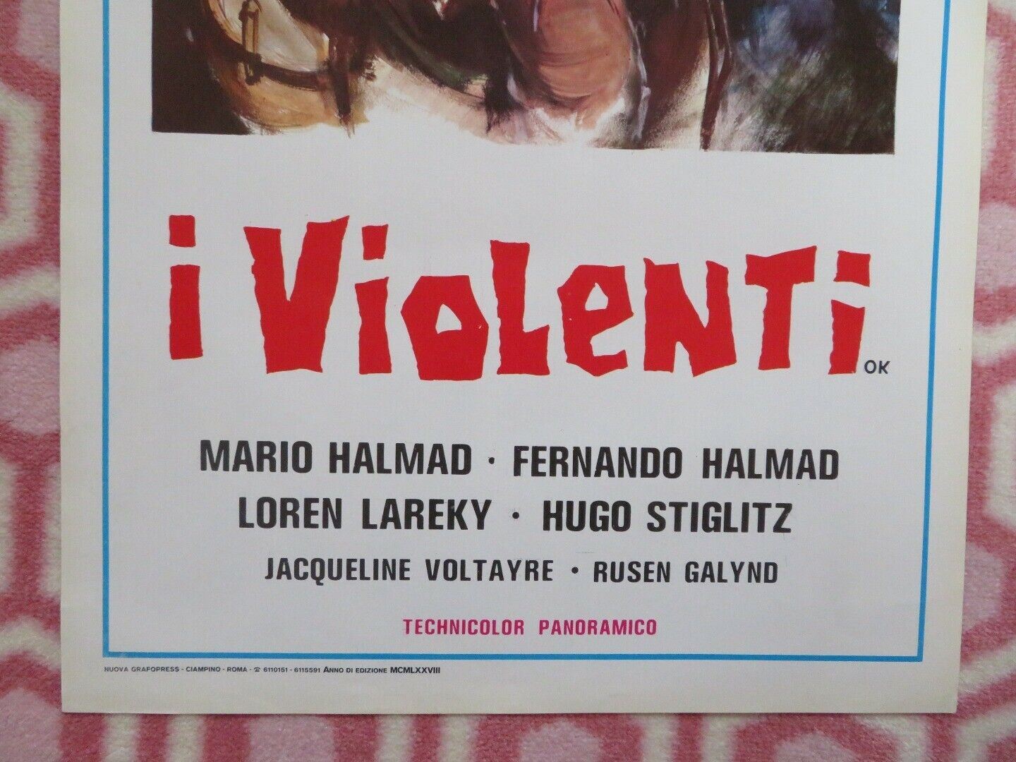 I VIOLENTI /Los desalmados ITALIAN LOCANDINA (27.5"x13") POSTER M HALMAD 1971 - Rendezvous Cinema