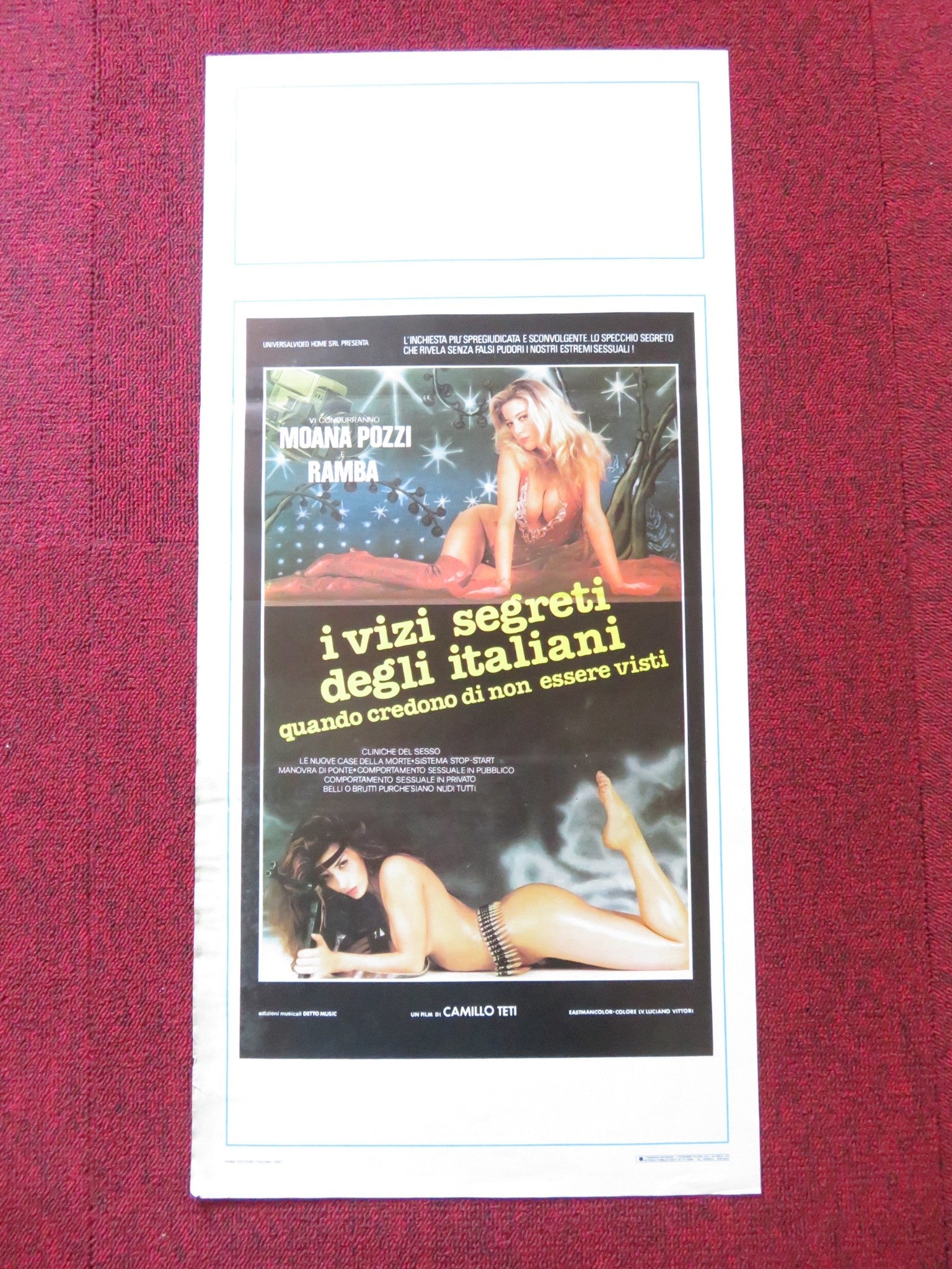 I VIZI SEGRETI DEGLI ITALIANI QUANDO CREDONO DI... ITALIAN LOCANDINA POSTER 1987 Rendezvous Cinema Movie posters
