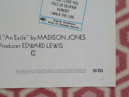 I WALK THE LINE US ONE SHEET POSTER GERGORY PECK TUESDAY WELD 1970 - Rendezvous Cinema