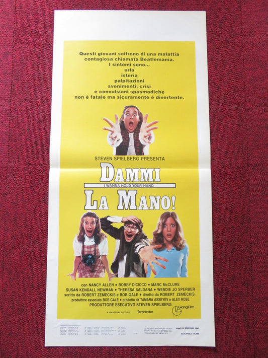 I WANNA HOLD YOUR HAND ITALIAN LOCANDINA POSTER NANCY ALLEN BOBBY DI CICCO 1978 Rendezvous Cinema Movie posters